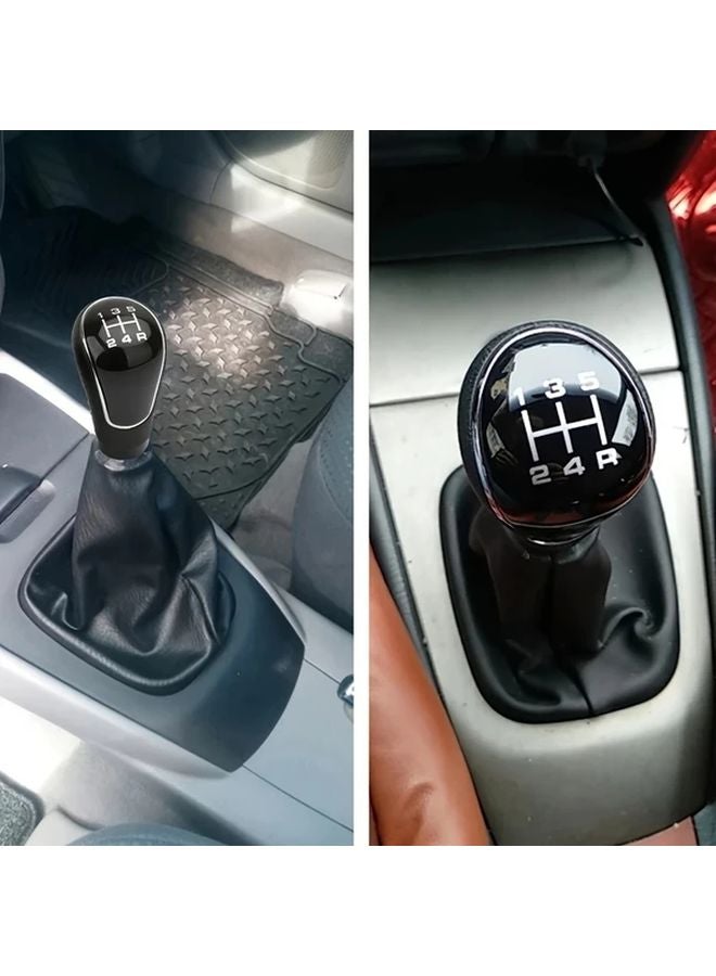 Silvery 5 Speed Faux Leather Shift Knob For Mazda 2 3 6 323 Manual Transmission - Image 4